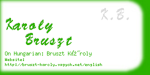 karoly bruszt business card